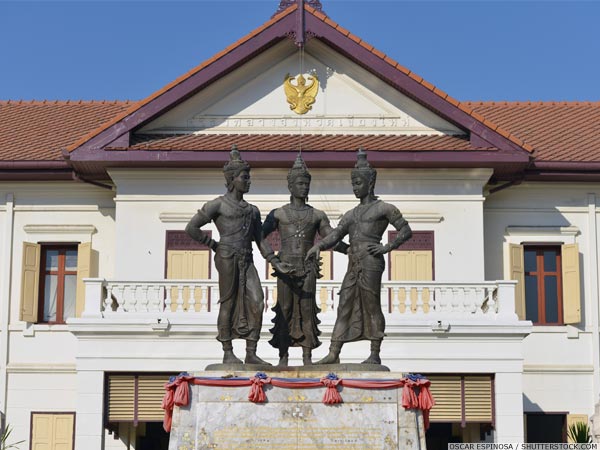 Three Kings monument in Chiang Mai Thailand